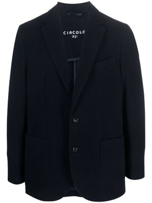 Circolo 1901 single-breasted wool blend blazer - Blue