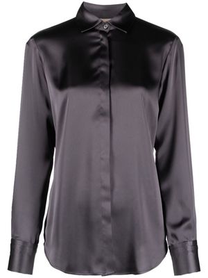 Circolo 1901 spread-collar silk shirt - Black