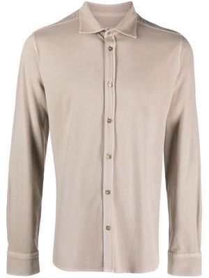 Circolo 1901 spread-collar stretch-cotton shirt - Neutrals