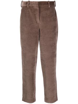 Circolo 1901 straight-leg velvet trousers - Brown