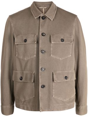 Circolo 1901 stretch-cotton shirt jacket - Neutrals