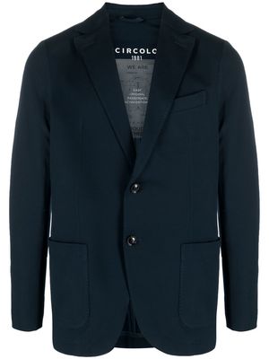 Circolo 1901 stretch-cotton single-breasted blazer - Blue