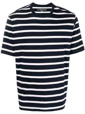 Circolo 1901 striped cotton T-shirt - Blue