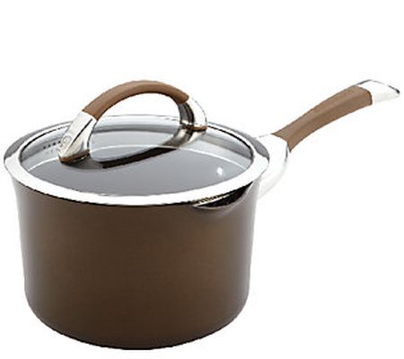 Circulon Symmetry Chocolate 3.5-qt Covered Stra ining Saucepan