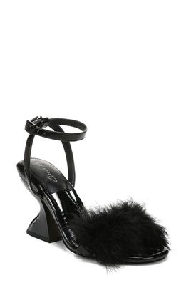Circus NY Brenna Feather Ankle Strap Sandal in Black