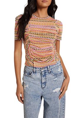 Circus NY by Sam Edelman Marzie Ruched Cutout Top in Pink Rainbow