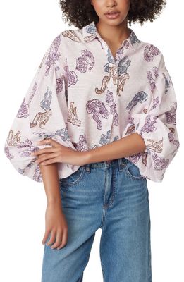 Circus NY by Sam Edelman Willow Woven Snap-Up Shirt in Festival Bloom