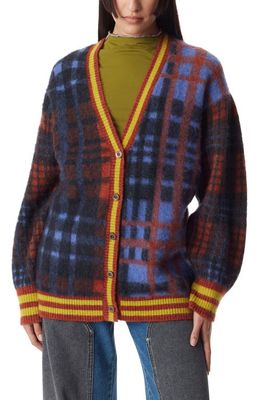 Circus NY Check Pattern Statement Cardigan in Arabian Spice