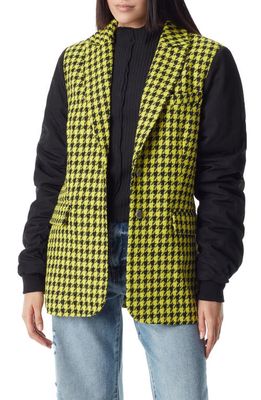 Circus NY Colorblock Bomber Sleeve Blazer in Sulphur Springs-Houndstooth