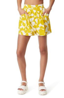 Circus NY Geo Print Cotton Shorts in Geo Cut Out - Mango Mint