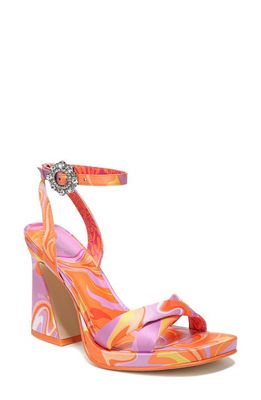 Circus NY Haidyn Ankle Strap Sandal in Orange Popsicle Multi