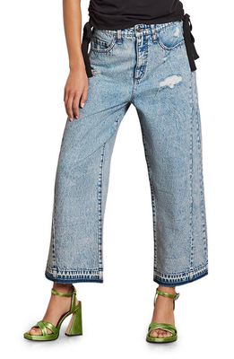 Circus NY High Waist Crop Wide Leg Jeans in Strong Man