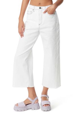 Circus NY High Waist Crop Wide Leg Jeans in White