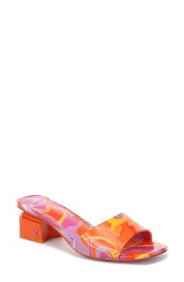 Circus NY Nova Block Heel Sandal in Orange Popsicle Multi