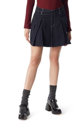 Circus NY Pleated Cargo Miniskirt in Anthracite