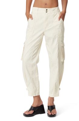 Circus NY Stretch Cotton Ankle Cargo Pants in Ecru