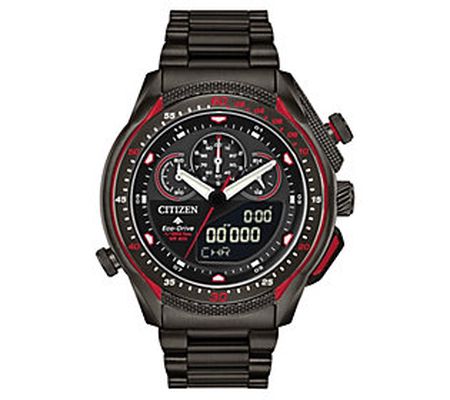 Citizen Men's Eco-Drive Black Stainless Chr ono graph Watch