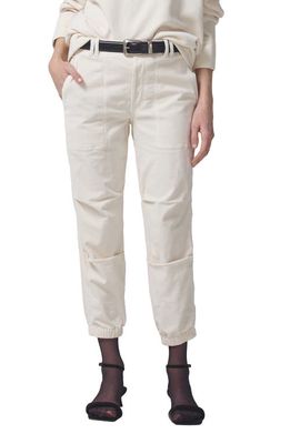 Citizens of Humanity Agni Crop Corduroy Utility Pants in Canvas