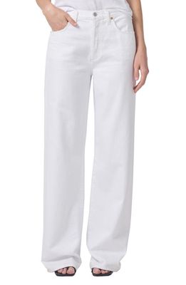 Citizens of Humanity Annina High Waist Wide Leg Organic Cotton Jeans in Seashell