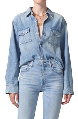 Citizens of Humanity Baby Shay Denim Shirt in Curran