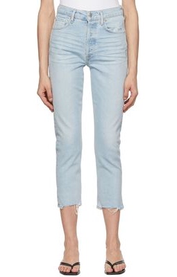 Citizens of Humanity Blue High-Rise Straight Jeans