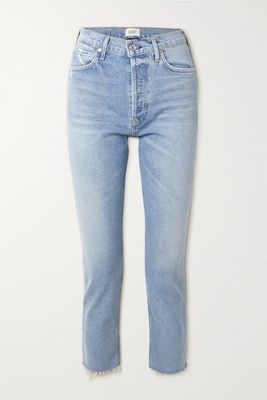 Citizens of Humanity - Charlotte Cropped High-rise Straight-leg Jeans - Blue