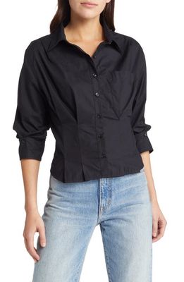 Citizens of Humanity Francis Corset Shirt in Black
