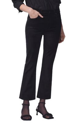 Citizens of Humanity Isola Crop Bootcut Velvet Pants in Black