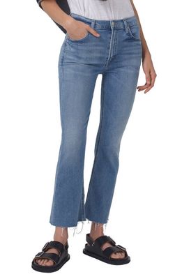 Citizens of Humanity Isola Raw Hem Crop Bootcut Jeans in Pixie