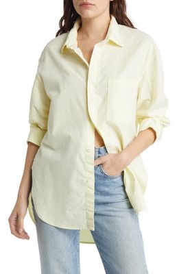 Citizens of Humanity Kayla Oversize Button-Up Shirt in Oxford Baby Yellow