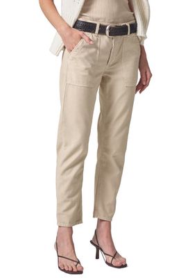 Citizens of Humanity Leah Sateen Cargo Pants in Taos Sand