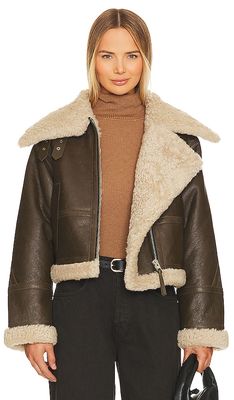 Citizens of Humanity Liv Shearling Jacket in Brown
