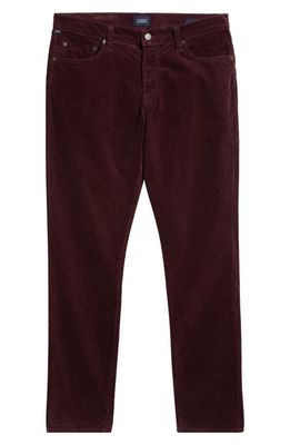 Citizens of Humanity London Tapered Slim Fit Velveteen Pants in Barolo