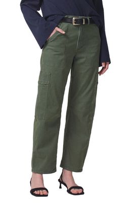 Citizens of Humanity Marcelle Low Rise Barrel Organic Cotton Cargo Pants in Surplus