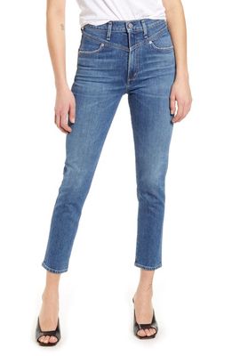 Citizens of Humanity Mia Front Yoke High Waist Ankle Slim Jeans in Love Song