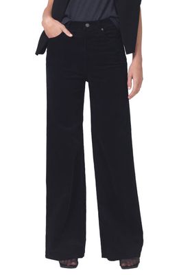 Citizens of Humanity Paloma Wide Leg Corduroy Pants in Black