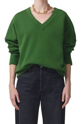Citizens of Humanity Ronan V-Neck Sweater in Fern