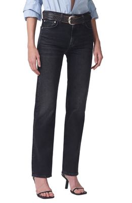 Citizens of Humanity Zurie High Waist Straight Leg Jeans in Stormy