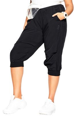 City Chic Active Crop Joggers in Black