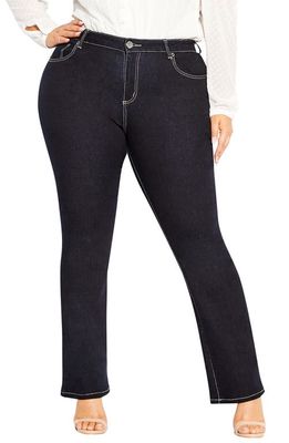 City Chic CC Bootcut Jeans in Denim Mid