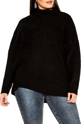 City Chic Emily Turtleneck Sweater in Black