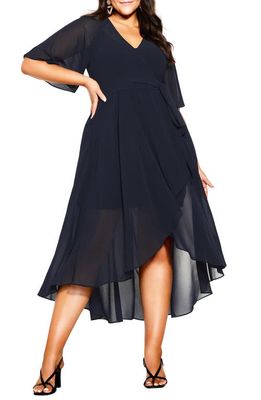 City Chic Enthrall Me Maxi Dress in Navy
