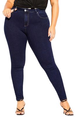 City Chic Exemplar Skinny Jeans in Ink Blue