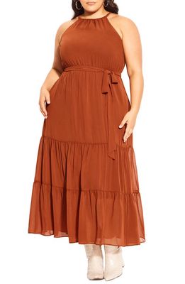 City Chic Ginger Tiered Maxi Dress