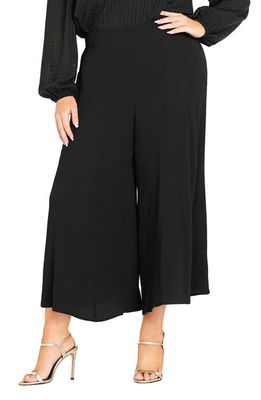 City Chic Harlow Wide Leg Pull-On Pants in Black