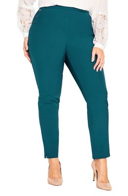 City Chic Lily High Waist Pants in Teal