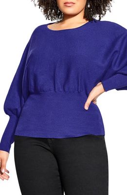City Chic Lily Sweater in Cobalt