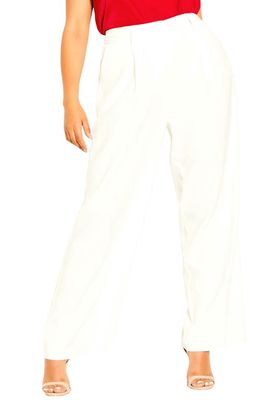 City Chic Magnetic Pant in Ivory