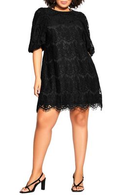 City Chic Nora A-Line Dress in Black