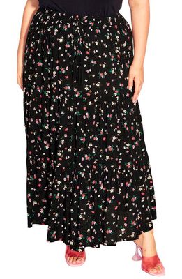 City Chic Peyton Floral Skirt in Floral Vibes